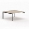 Vue 3D bureau carré U-SIMO L220 Vue 3D bureau carré U-SIMO L220