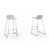 Vue 3D tabouret N-SIMO blanc Vue 3D tabouret N-SIMO blanc