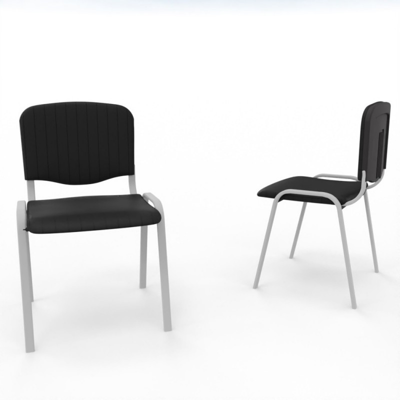 Vue 3D siège Kr-SIMO tissu tissu lava noir