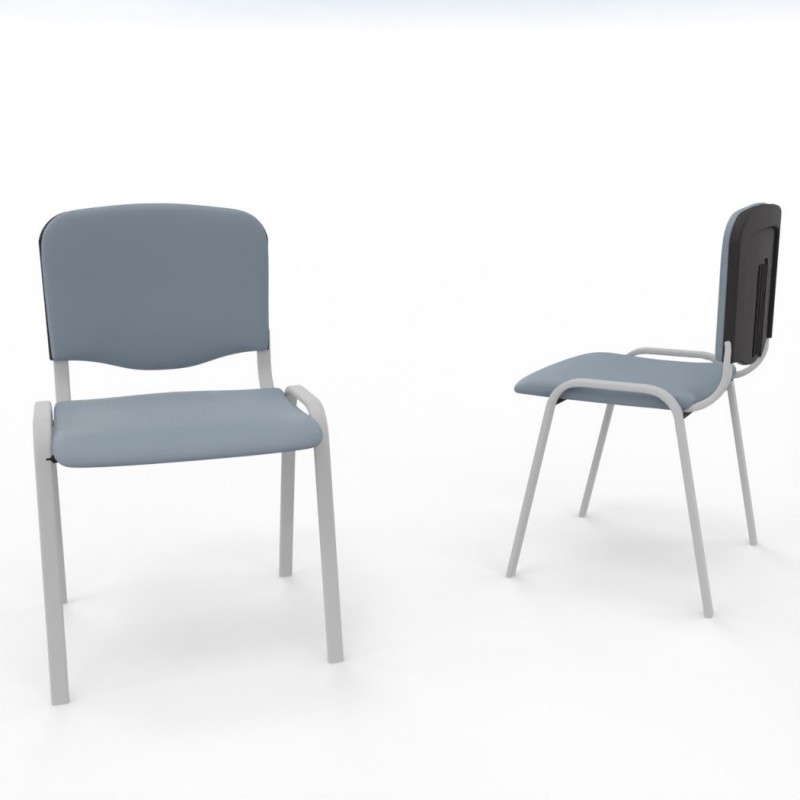 Vue 3D siège Kr-SIMO tissu tissu Tasmania bleu gris