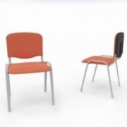 Vue 3D siège Kr-SIMO tissu tissu Tasmania orange