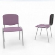 Vue 3D siège Kr-SIMO tissu tissu Tasmania violet