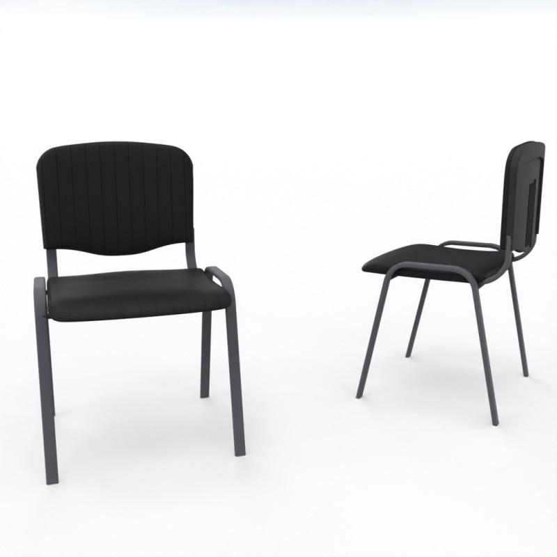 Vue 3D siège Kr-SIMO tissu tissu lava noir