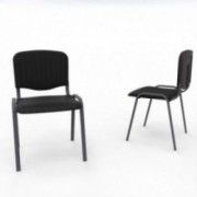 Vue 3D siège Kr-SIMO tissu tissu lava noir