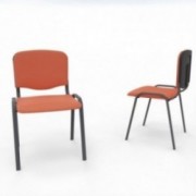 Vue 3D siège Kr-SIMO tissu tissu Tasmania orange