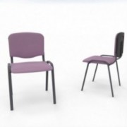 Vue 3D siège Kr-SIMO tissu tissu Tasmania violet