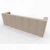 Vue face 3D banque d'accueil D-SIMO acacia clair L364 Vue face 3D banque d'accueil D-SIMO acacia clair L364