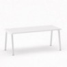 Vue 3D B-SIMO bureau L180_ plateau blanc_ piètement métal blanc Vue 3D B-SIMO bureau L180_ plateau blanc_ piètement métal blanc
