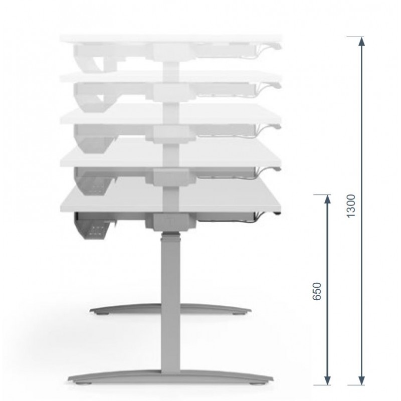 bureau ergonomique réglable en hauteur U-SIMO