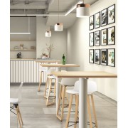 Vue 3D table haute carrée Lh-SIMO L100