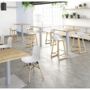 Vue 3D table haute carrée Lh-SIMO L100