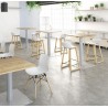 Vue 3D table haute carrée Lh-SIMO L100 Vue 3D table haute carrée Lh-SIMO L100