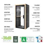 Cabine acoustique 1 personne | Burossimo