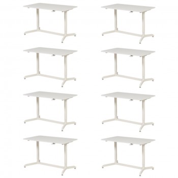 Lot de 10 bureaux réglables manuels