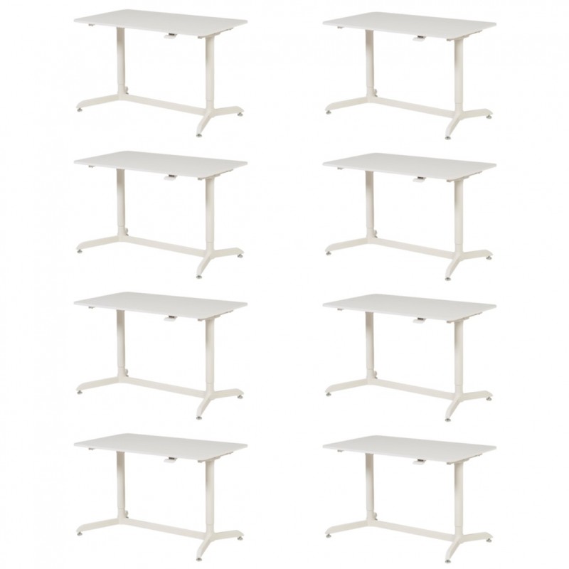 Lot de 10 bureaux réglables manuels