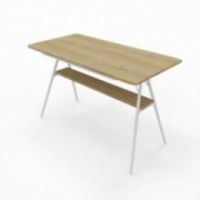 Vue 3D table haute rectangle Mh-SIMO L120 Vue 3D table haute rectangle Mh-SIMO L120